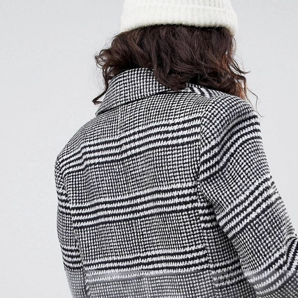 ASOS DESIGN Black & White coat in US size 6 - Picture 3 of 6